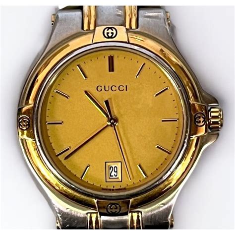 gucci 9040m stainless and gold tone|Gucci 9040M Wristwatches for sale .